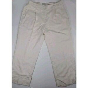 Neiman Marcus exclusive‎ White Linen Pants Size 18 Satin Lined  36x28 Timeless